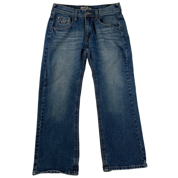 Enyce Other - ENYCE Jeans Men Embroidered Blue Denim Straight Leg Y2K Casual 34x29 (Tag 34x30)